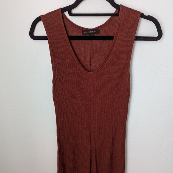 Banana Republic Burnt Red Sleeveless Maxi Dress, Small - Picture 2 of 5